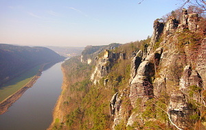 výhledy z bastei na kaňon Labe